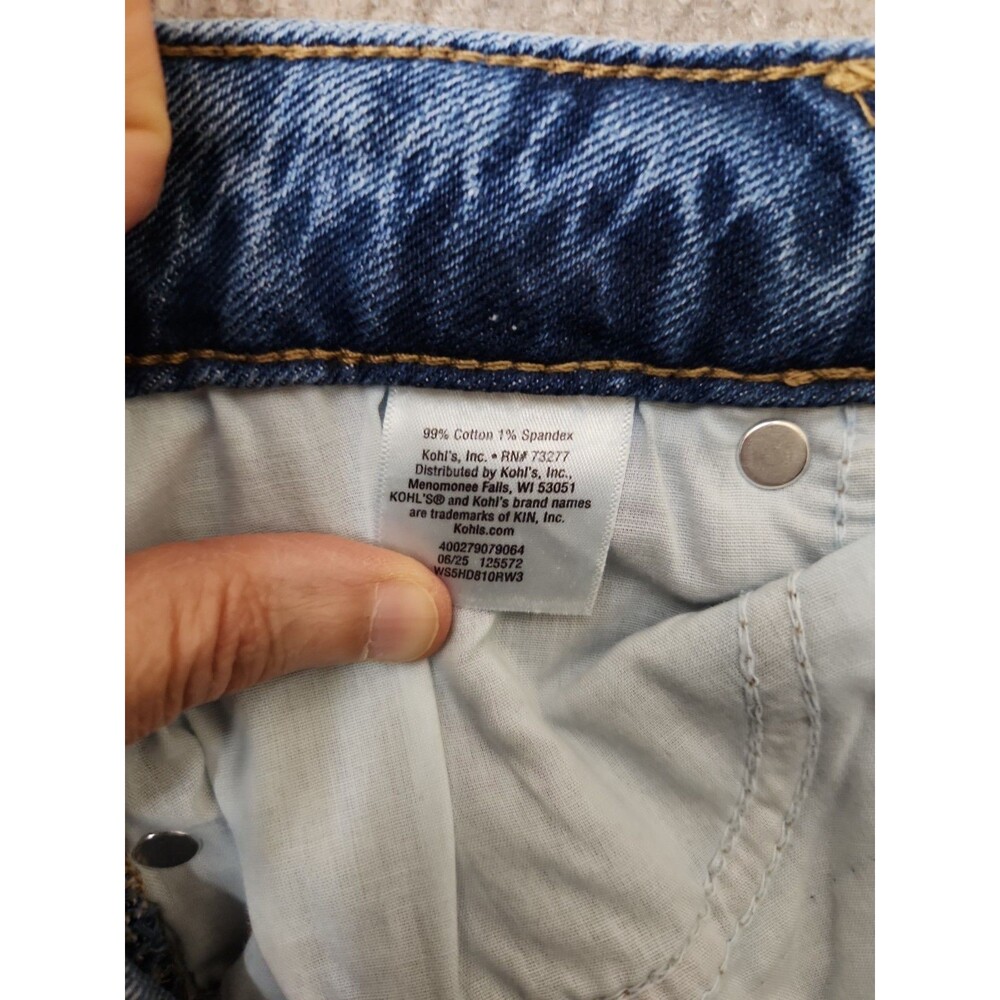 Sonoma Mid Rise Wide Leg Seamed Jeans Womens 10 Blue Medium Wash Stretch NEW - Picture 9 of 10